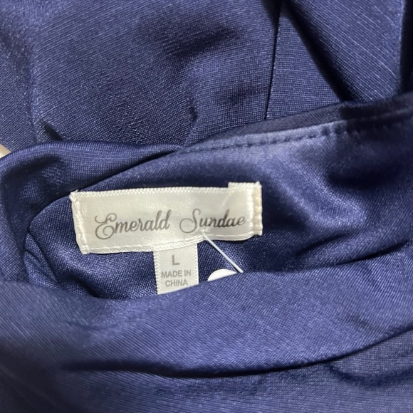 Emerald Sundae - Women’s Rhinestone One Shoulder Dress Sz. LG - Picture 5 of 6